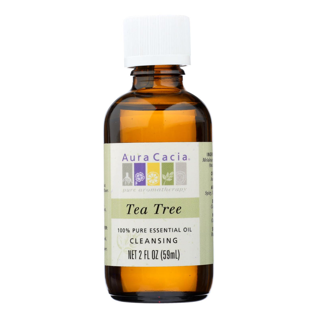 Aura Cacia - 100% Pure Essential Oil Tea Tree Cleansing - 2 Oz - Lakehouse Foods