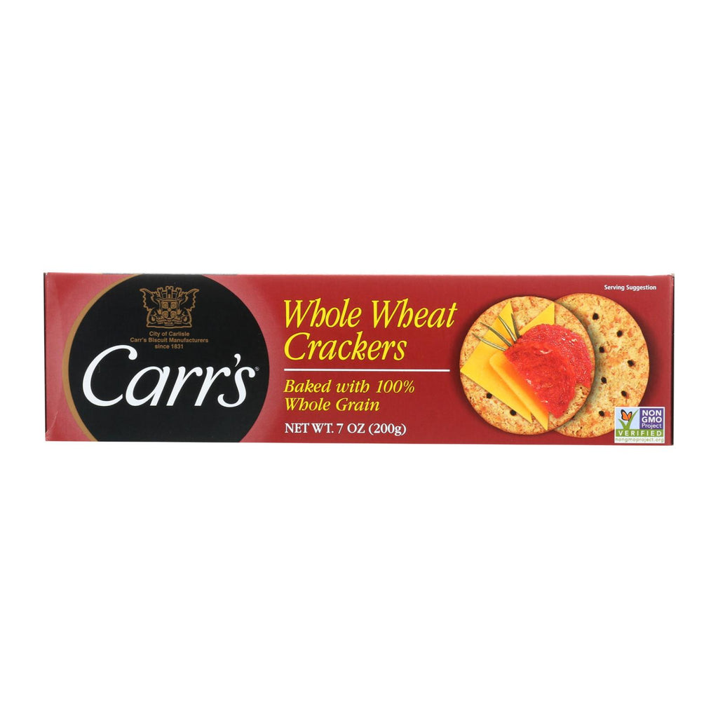 Carr's Crackers - Whole Wheat - Case Of 12 - 7.1 Oz - Lakehouse Foods