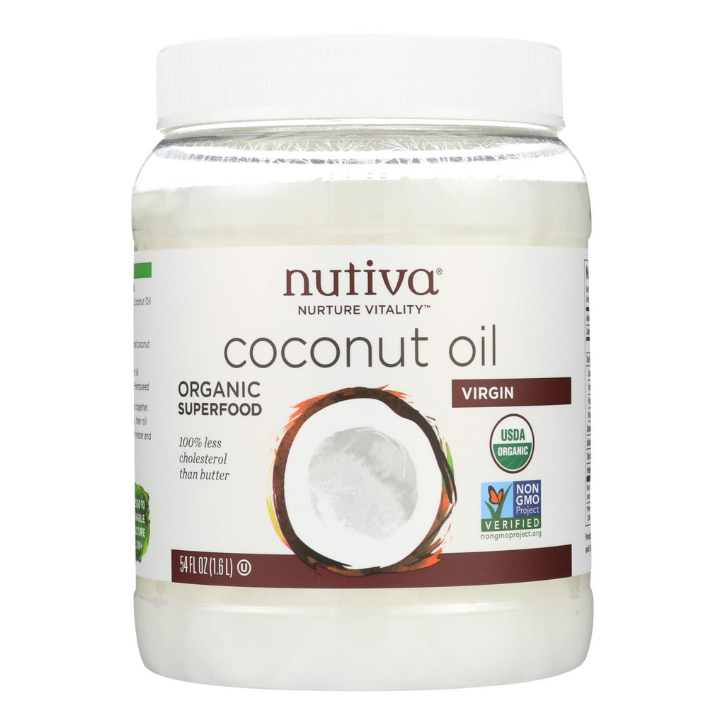 Nutiva Virgin Coconut Oil Organic - 54 Fl Oz - Lakehouse Foods
