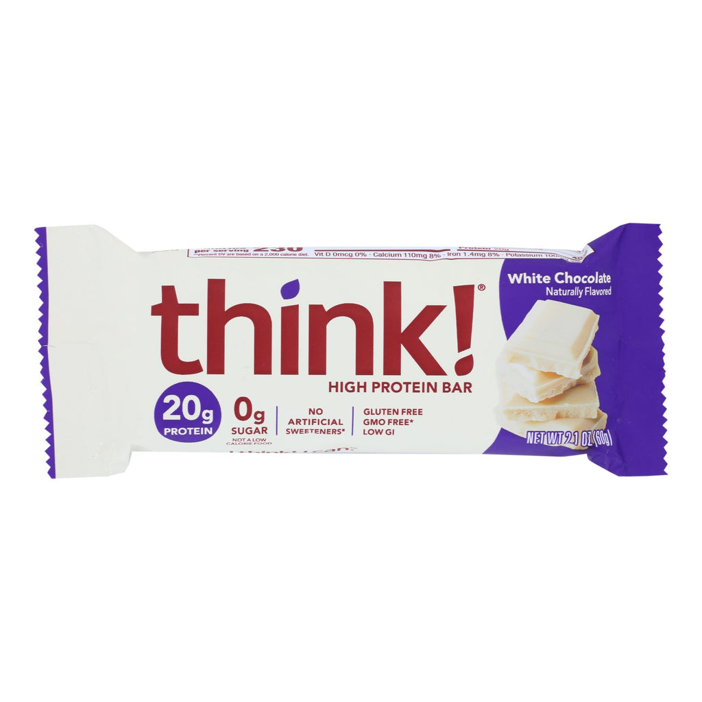 Think Products Thin Bar - White Chocolate - Case Of 10 - 2.1 Oz - Lakehouse Foods