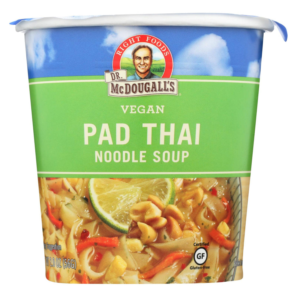 Dr. Mcdougall's Vegan Pad Thai Noodle Soup Big Cup - Case Of 6 - 2 Oz. - Lakehouse Foods