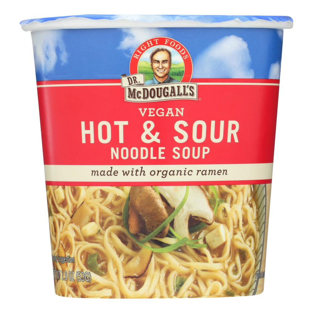 Dr. Mcdougall's Vegan Hot And Sour Noodle Soup Big Cup - Case Of 6 - 1.9 Oz. - Lakehouse Foods