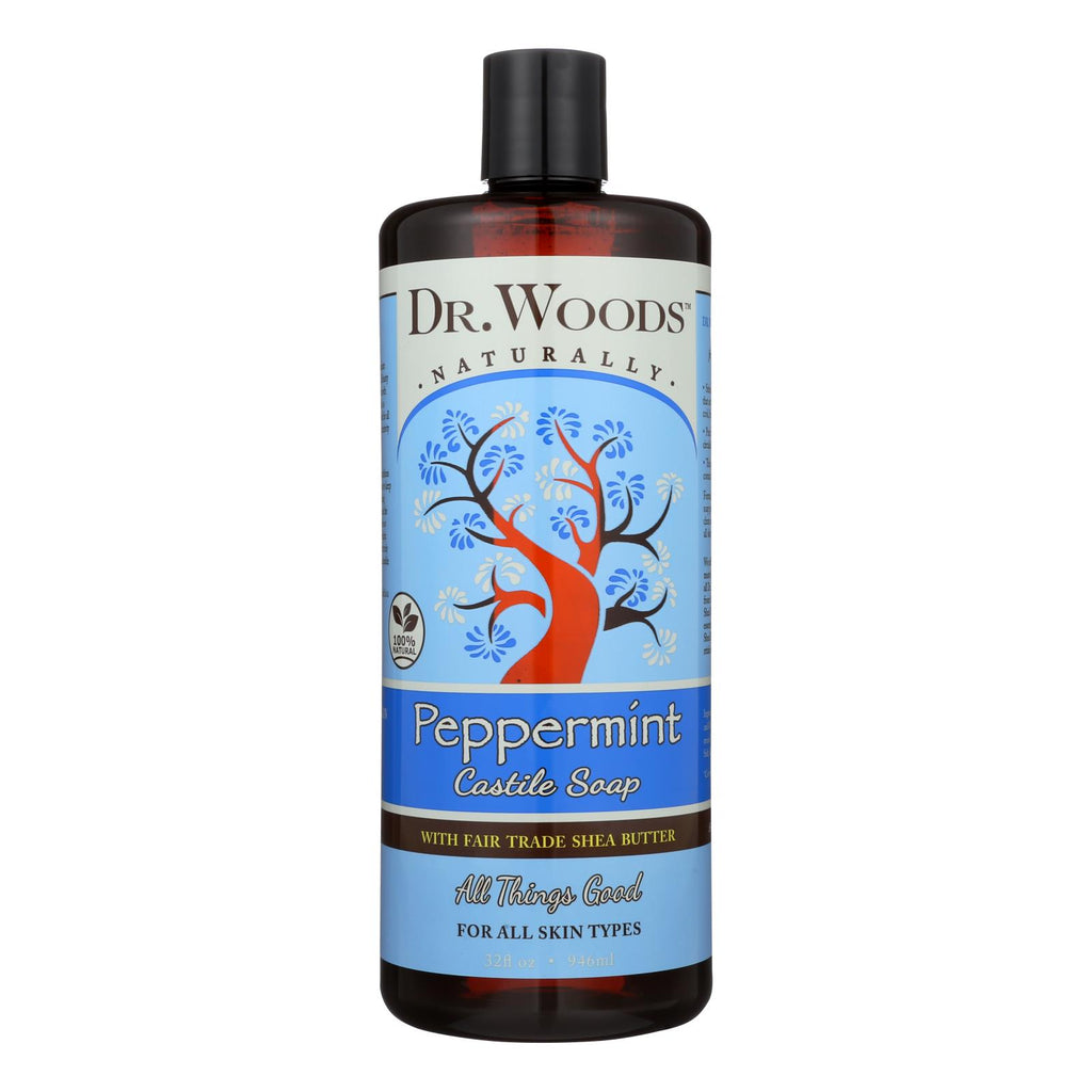 Dr. Woods Shea Vision Pure Castile Soap Peppermint With Organic Shea Butter - 32 Fl Oz - Lakehouse Foods