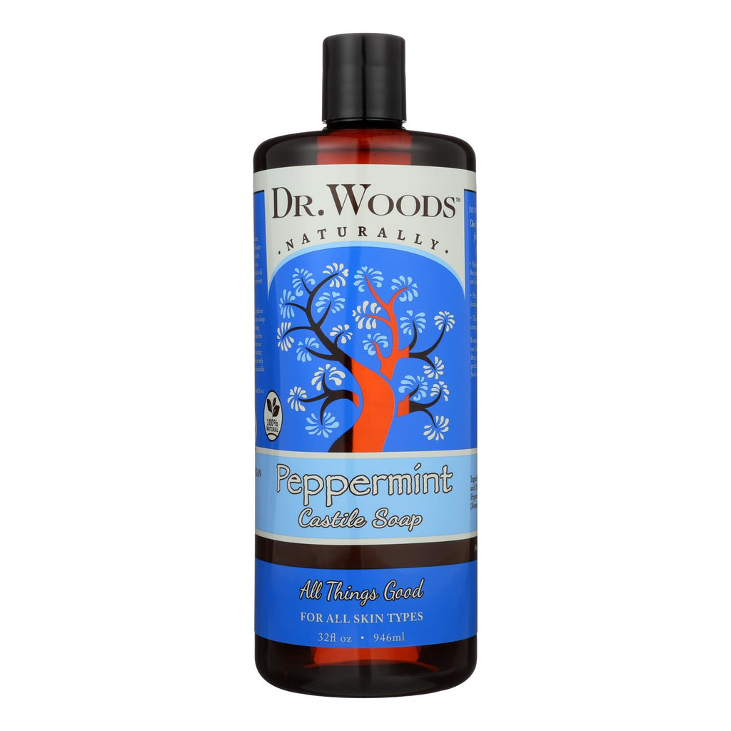 Dr. Woods Pure Castile Soap Peppermint - 32 Fl Oz - Lakehouse Foods