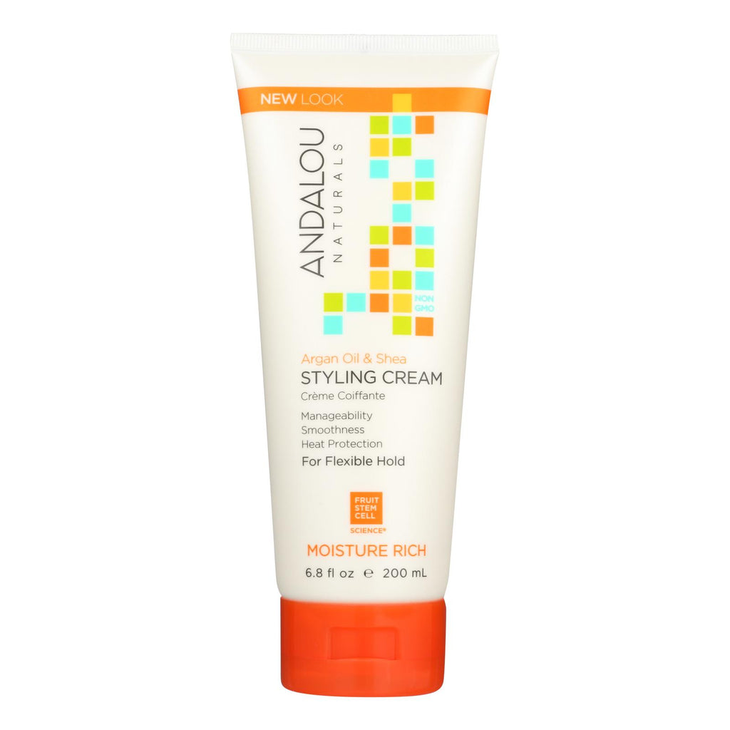 Andalou Naturals Argan Oil And Shea Styling Cream - 6.8 Fl Oz - Lakehouse Foods