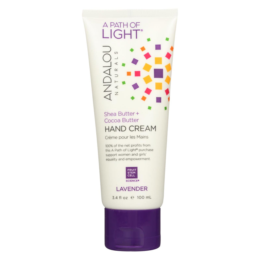 Andalou Naturals Hand Cream Lavender Shea - 3.4 Fl Oz - Lakehouse Foods