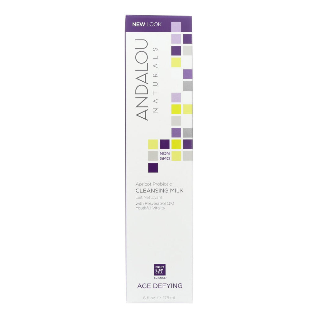 Andalou Naturals Cleansing Milk For Dry Sensitive Skin Apricot Probiotic - 6 Fl Oz - Lakehouse Foods