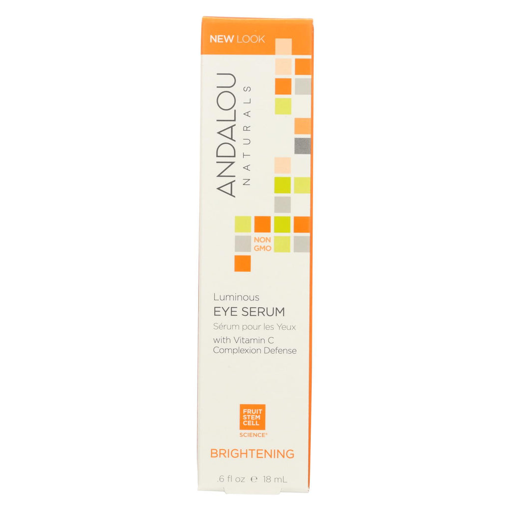 Andalou Naturals Luminous Eye Serum Brightening - 0.6 Fl Oz - Lakehouse Foods