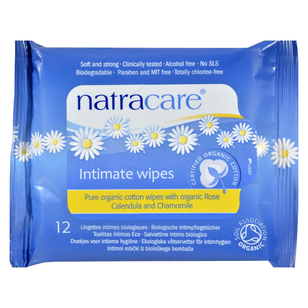 Natracare Organic Cotton Intimate Wipes - 12 Wipes - Case Of 12 - Lakehouse Foods