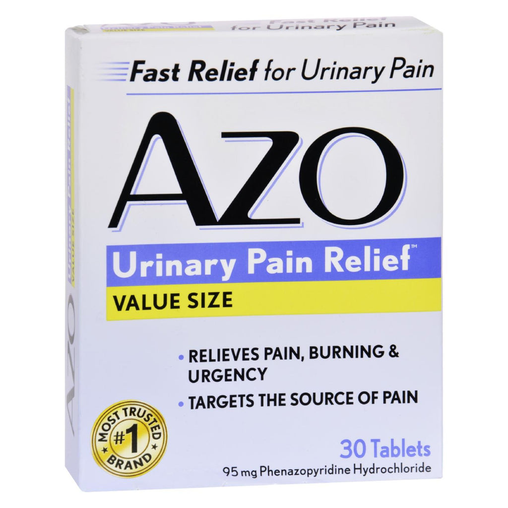 Azo Standard Urinary Pain Relief - 30 Tablets - Lakehouse Foods