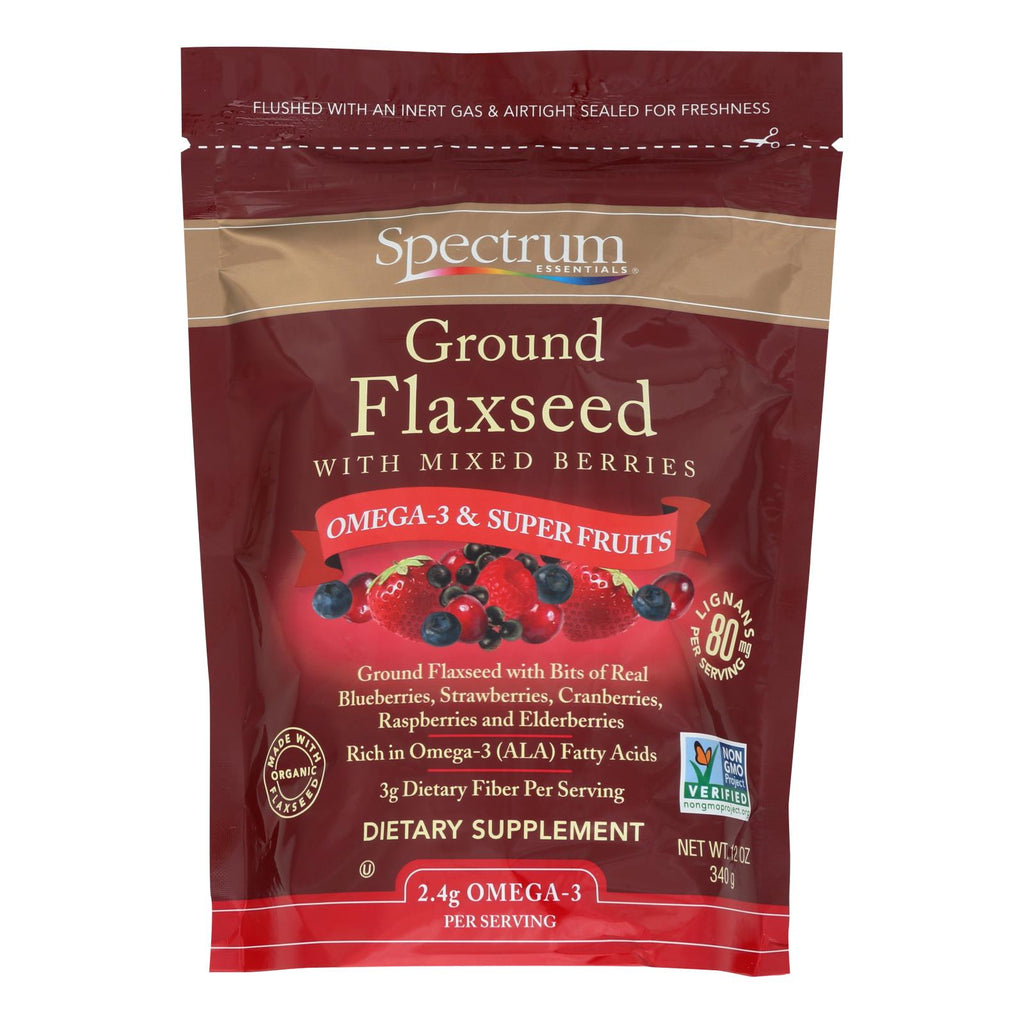 Spectrum Essentials Ground Flax With Mixed Berries - 12 Oz - Lakehouse Foods