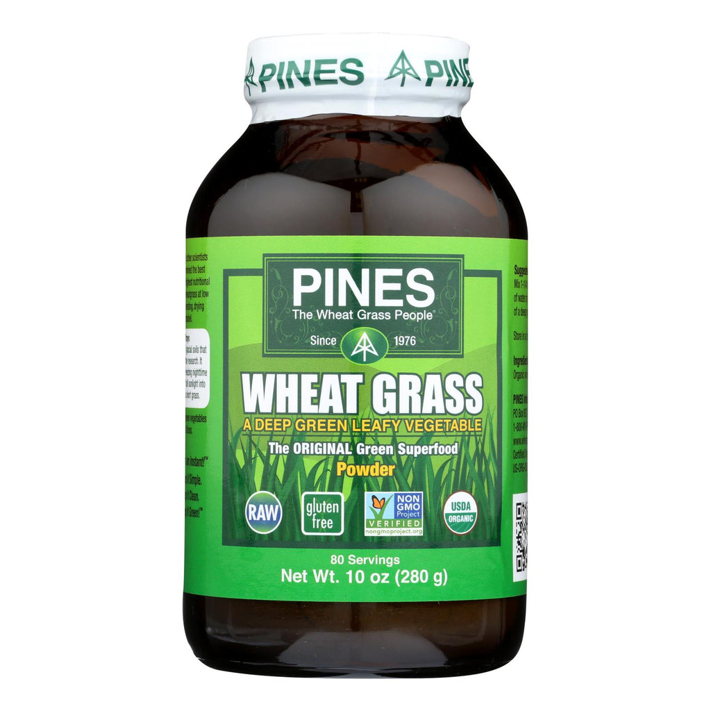 Pines International Wheat Grass Powder - 10 Oz - Lakehouse Foods