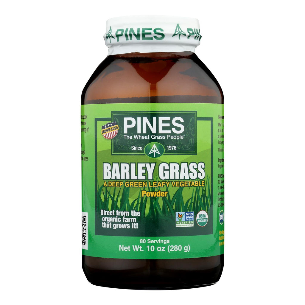 Pines International Barley Grass Powder - 10 Oz - Lakehouse Foods
