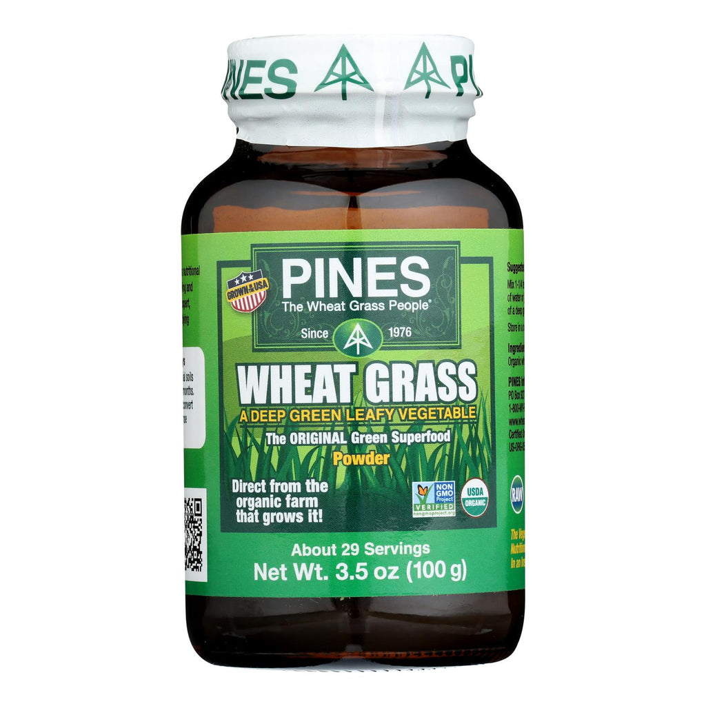 Pines International Wheat Grass Powder - 3.5 Oz - Lakehouse Foods