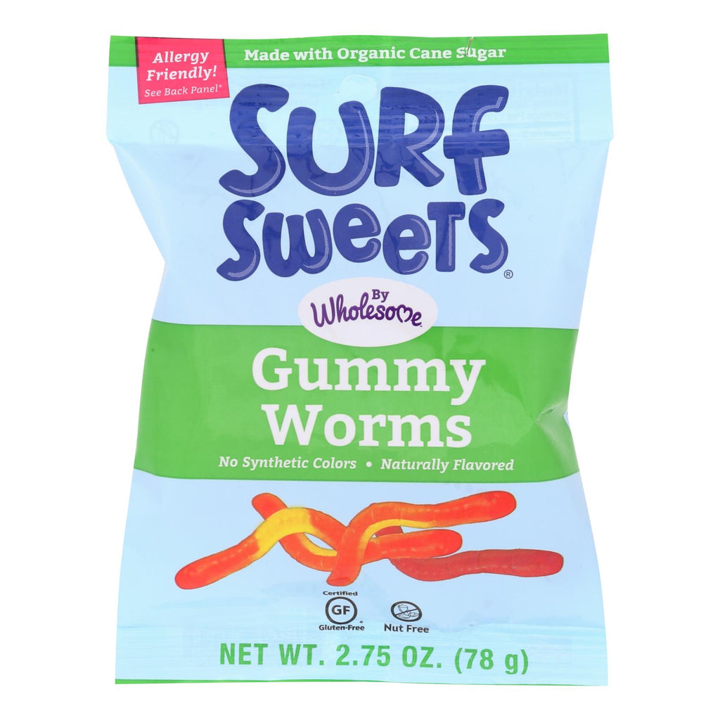Surf Sweets Gummy Worms - Case Of 12 - 2.75 Oz. - Lakehouse Foods