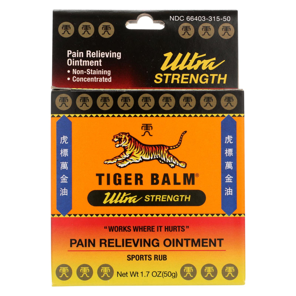 Tiger Balm Pain Relieving Ointment Ultra Strength - Non-staining - 1.7 Oz - Lakehouse Foods