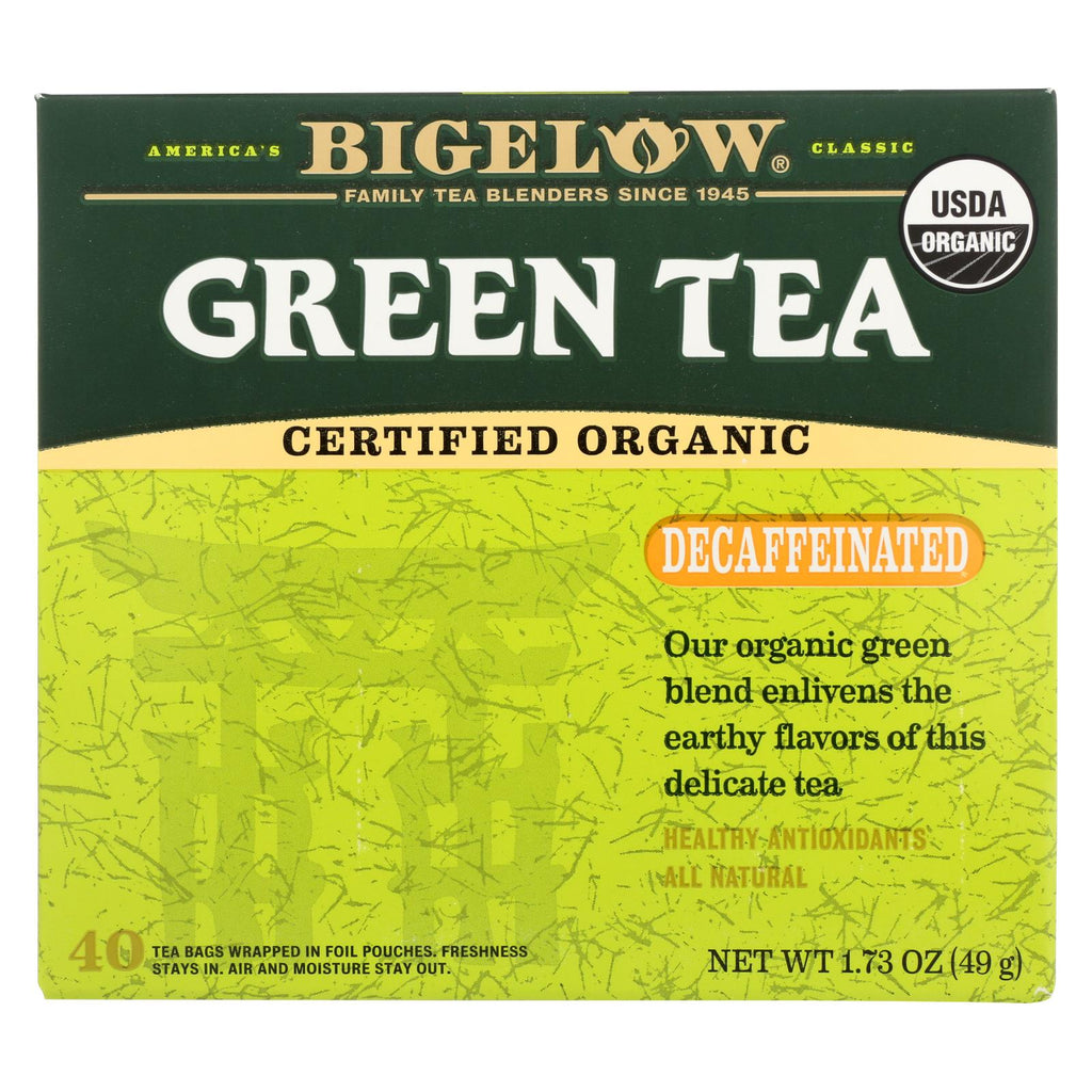 Bigelow Tea Organic Green Tea - Decaf - Case Of 6 - 40 Bag - Lakehouse Foods