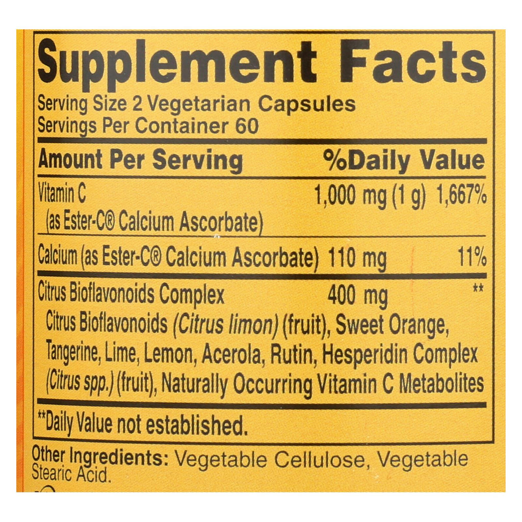 American Health - Ester-c With Citrus Bioflavonoids - 500 Mg - 120 Vegetarian Capsules - Lakehouse Foods