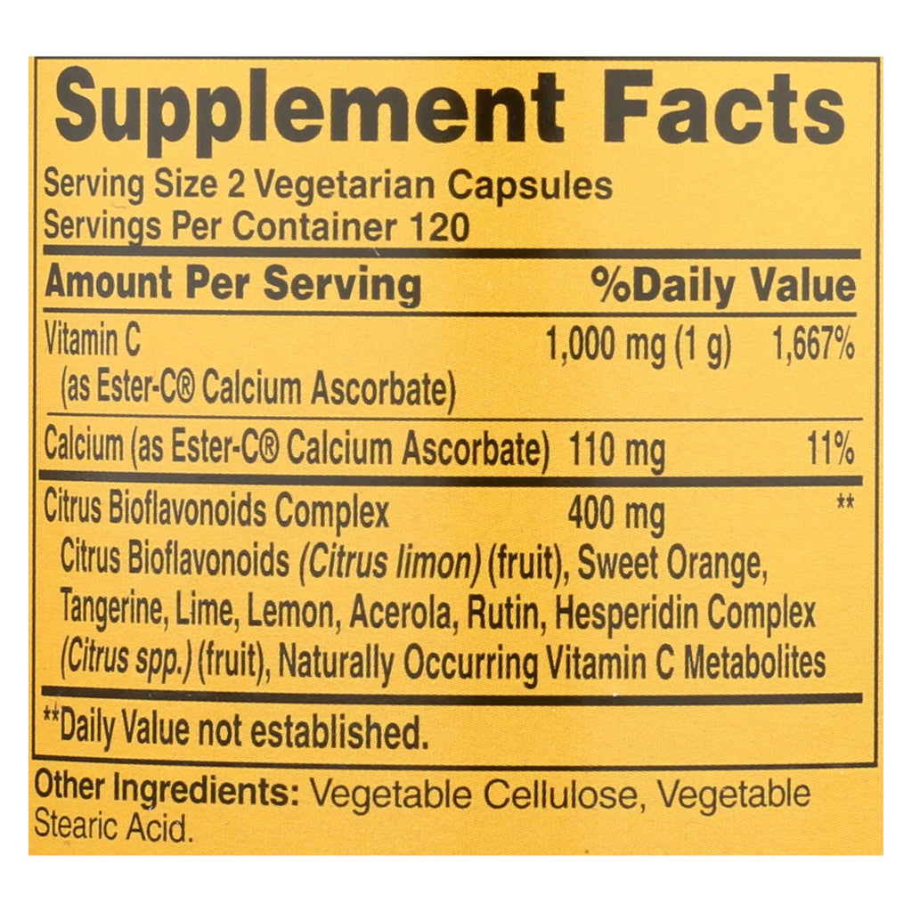 American Health - Ester-c With Citrus Bioflavonoids - 500 Mg - 240 Vegetarian Capsules - Lakehouse Foods