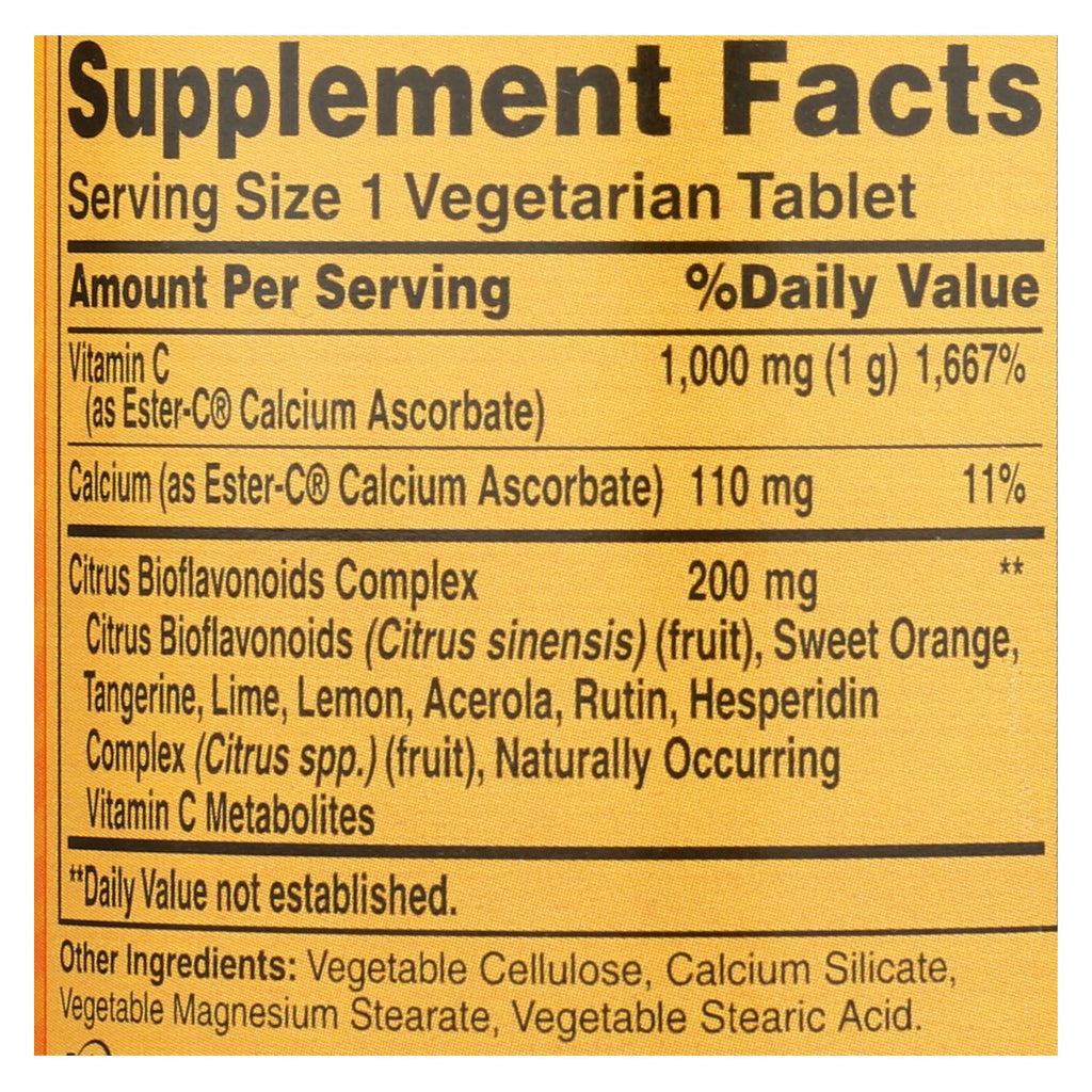 American Health - Ester-c With Citrus Bioflavonoids - 1000 Mg - 90 Vegetarian Tablets - Lakehouse Foods