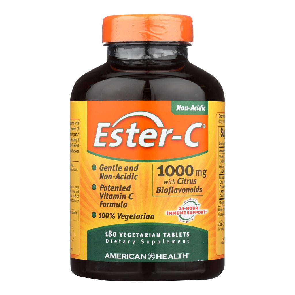 American Health - Ester-c With Citrus Bioflavonoids - 1000 Mg - 180 Vegetarian Tablets - Lakehouse Foods