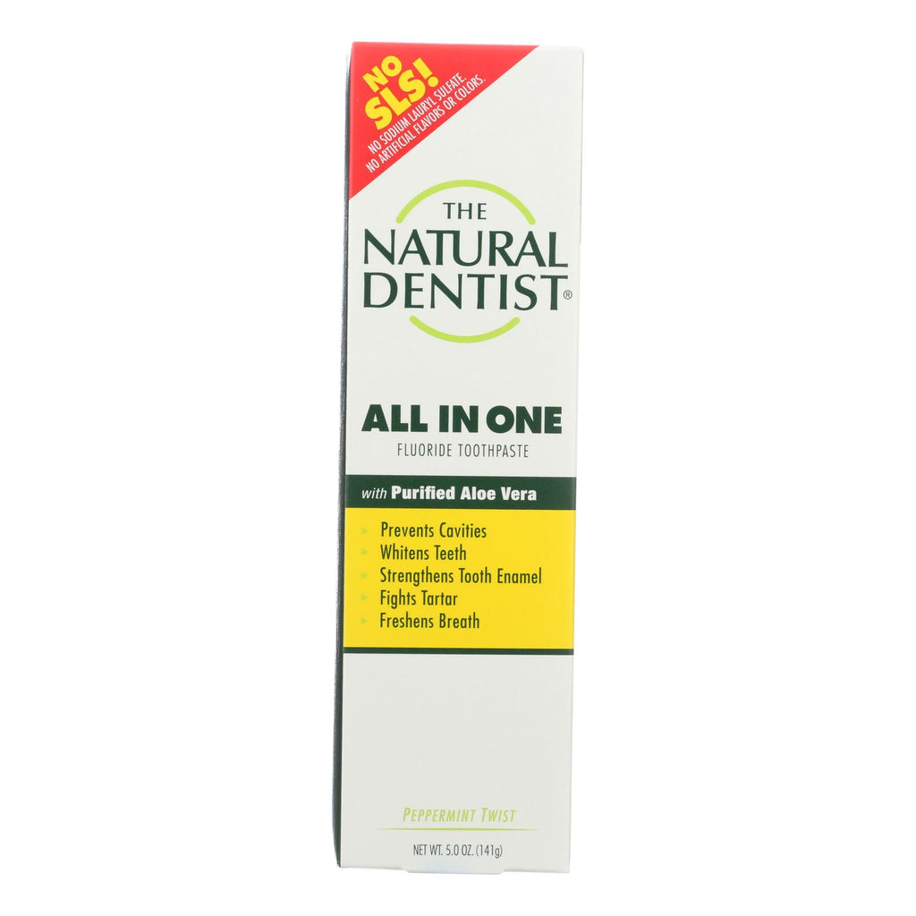Natural Dentist Anti-cavity Toothpaste Original Peppermint Twist - 5 Oz - Lakehouse Foods