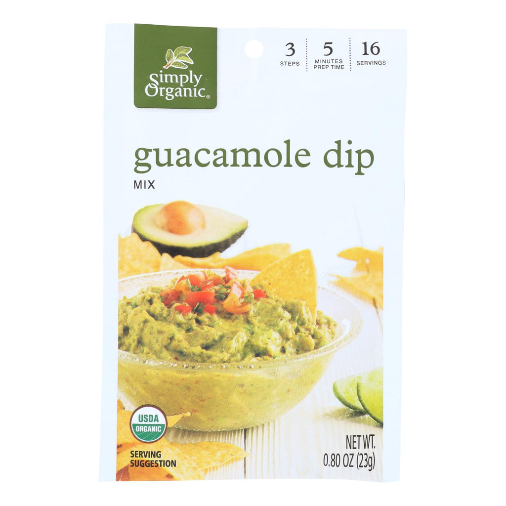 Simply Organic Guacamole Dip Mix - Case Of 12 - 0.8 Oz. - Lakehouse Foods