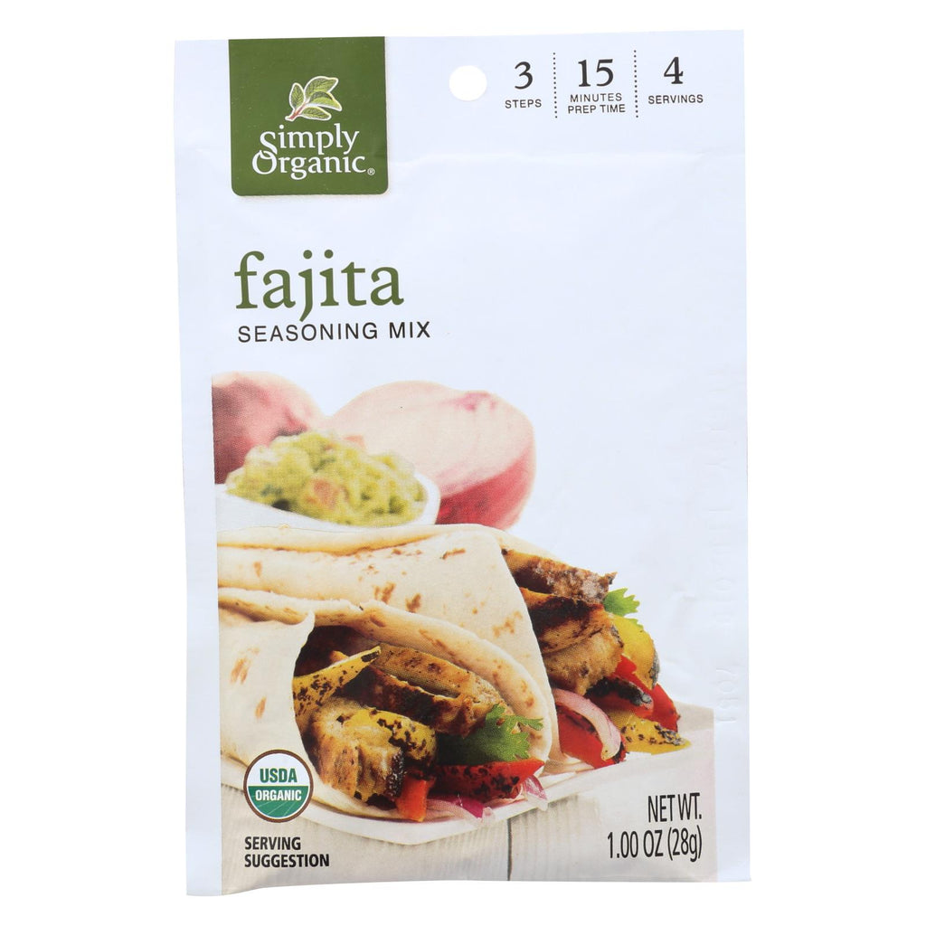 Simply Organic Seasoning Mix - Fajita - Case Of 12 - 1 Oz. - Lakehouse Foods