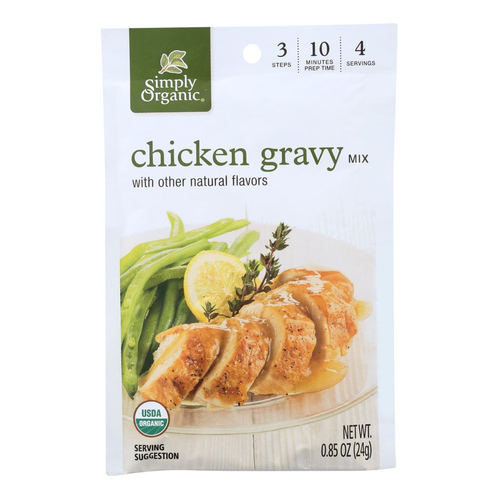 Simply Organic Seasoning Mix - Roasted Chicken Gravy - Case Of 12 - 0.85 Oz. - Lakehouse Foods