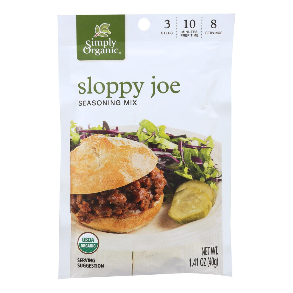 Simply Organic Seasoning Mix - Sloppy Joe - Case Of 12 - 1.41 Oz. - Lakehouse Foods
