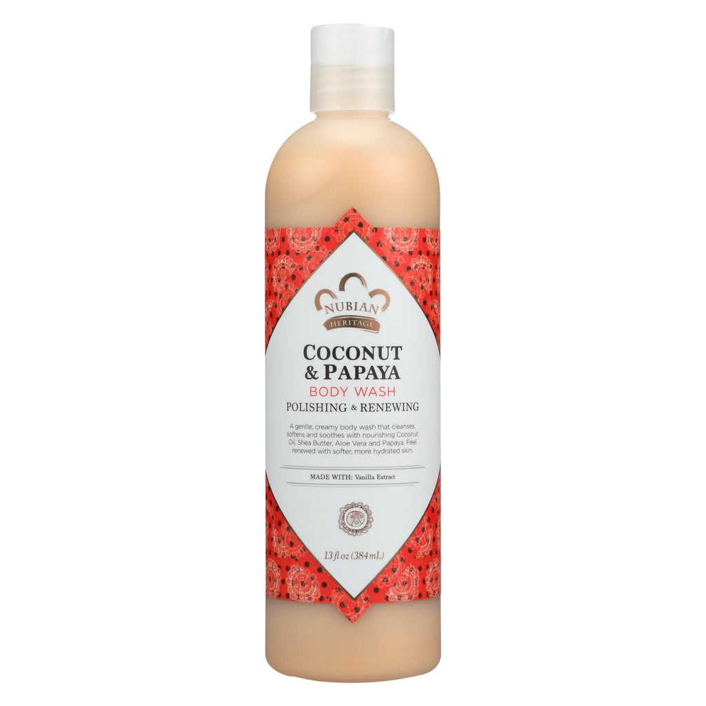 Nubian Heritage Body Wash Coconut And Papaya - 13 Fl Oz - Lakehouse Foods