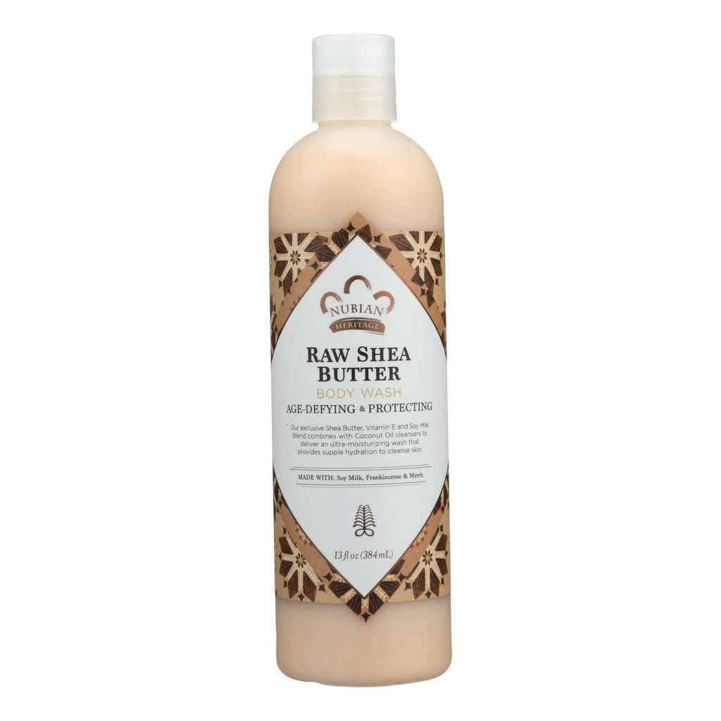 Nubian Heritage Body Wash - Raw Shea Butter - 13 Fl Oz - Lakehouse Foods