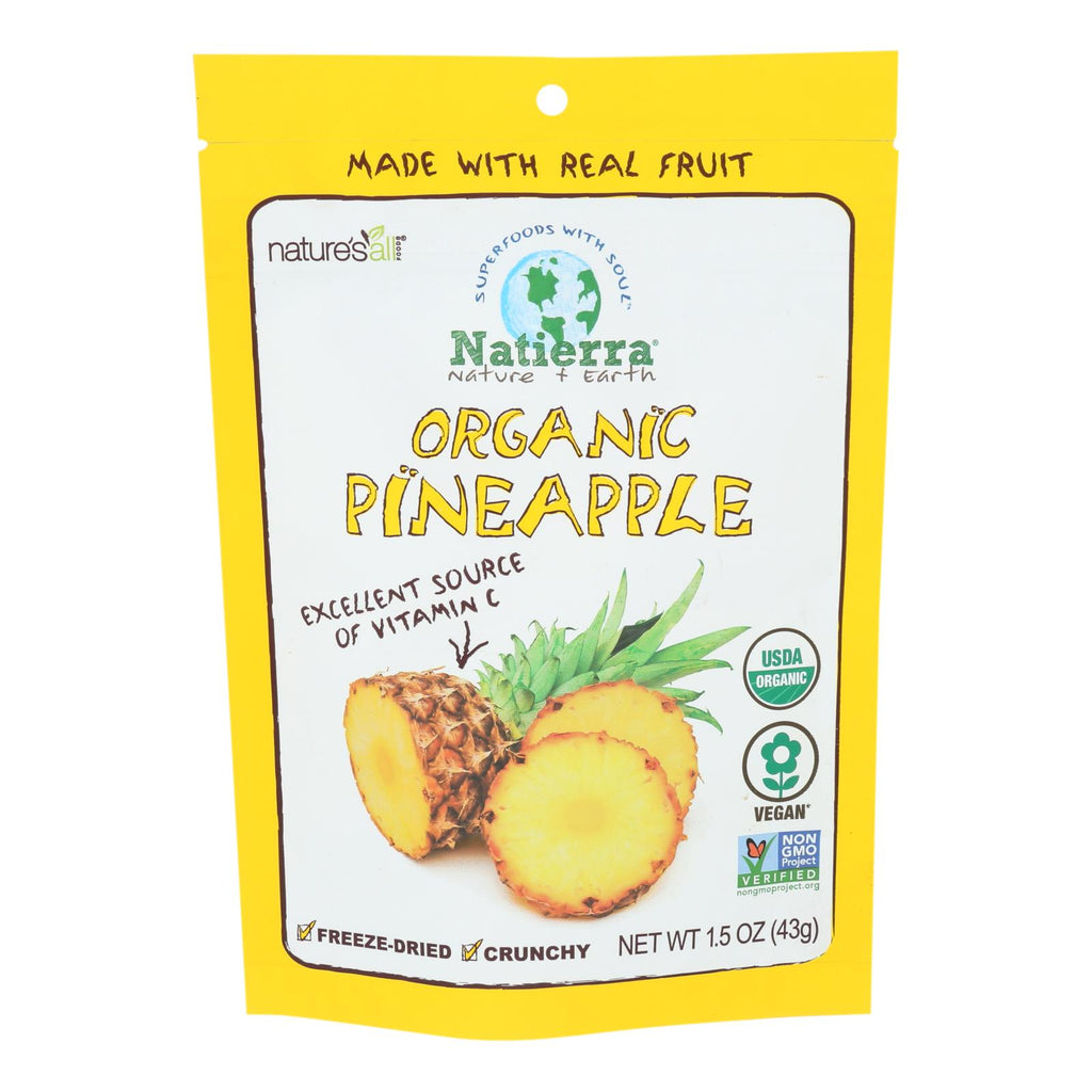 Natierra Freeze Dried - Pineapples - Case Of 12 - 1.5 Oz. - Lakehouse Foods