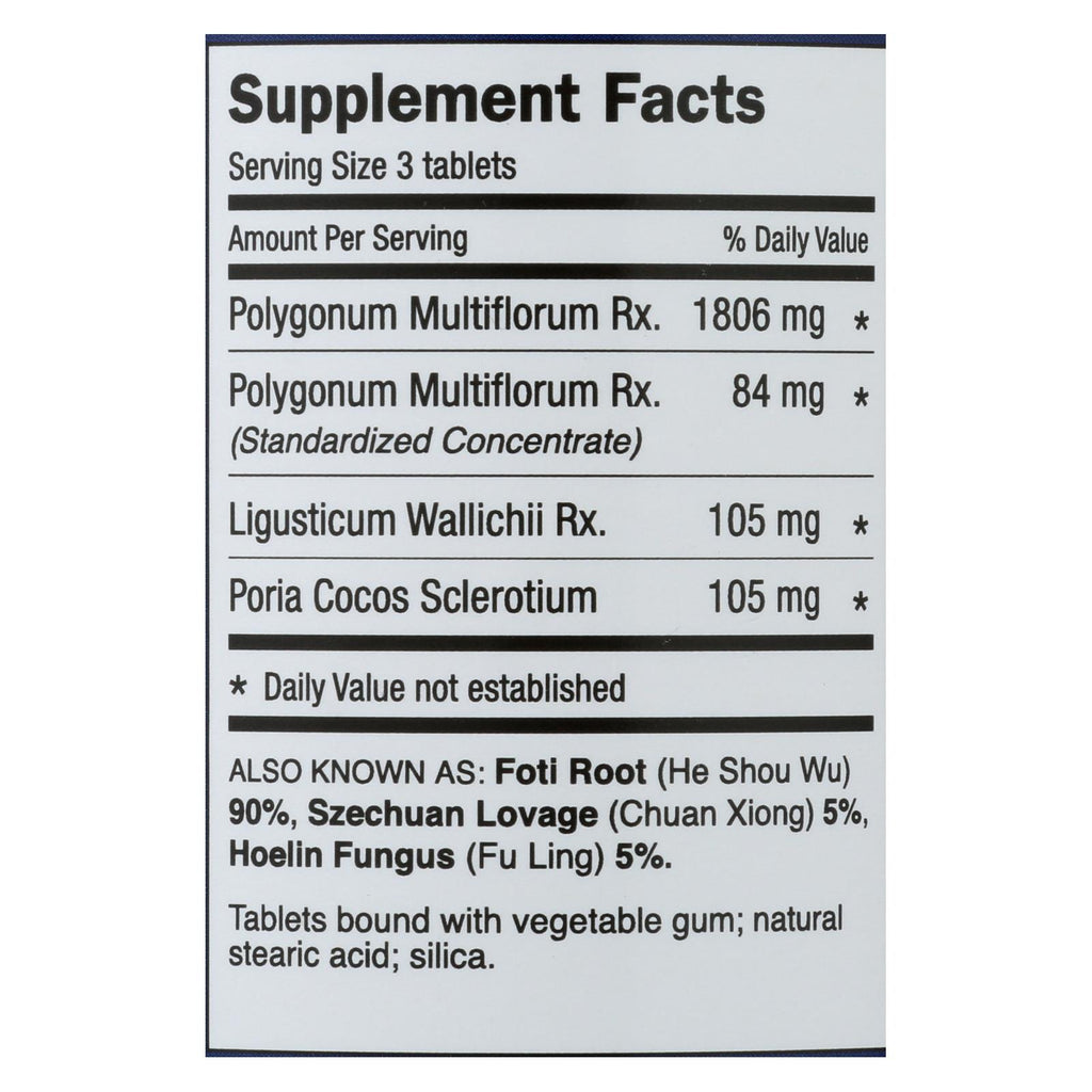 Dr. Shen's Shou Wu Youthful Hair Pill - 700 Mg - 200 Tablets - Lakehouse Foods