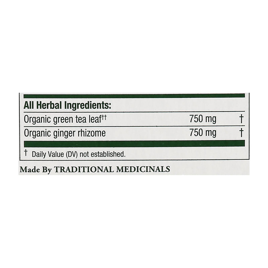 Traditional Medicinals Organic Green Tea Ginger - Case Of 6 - 16 Bags - Lakehouse Foods