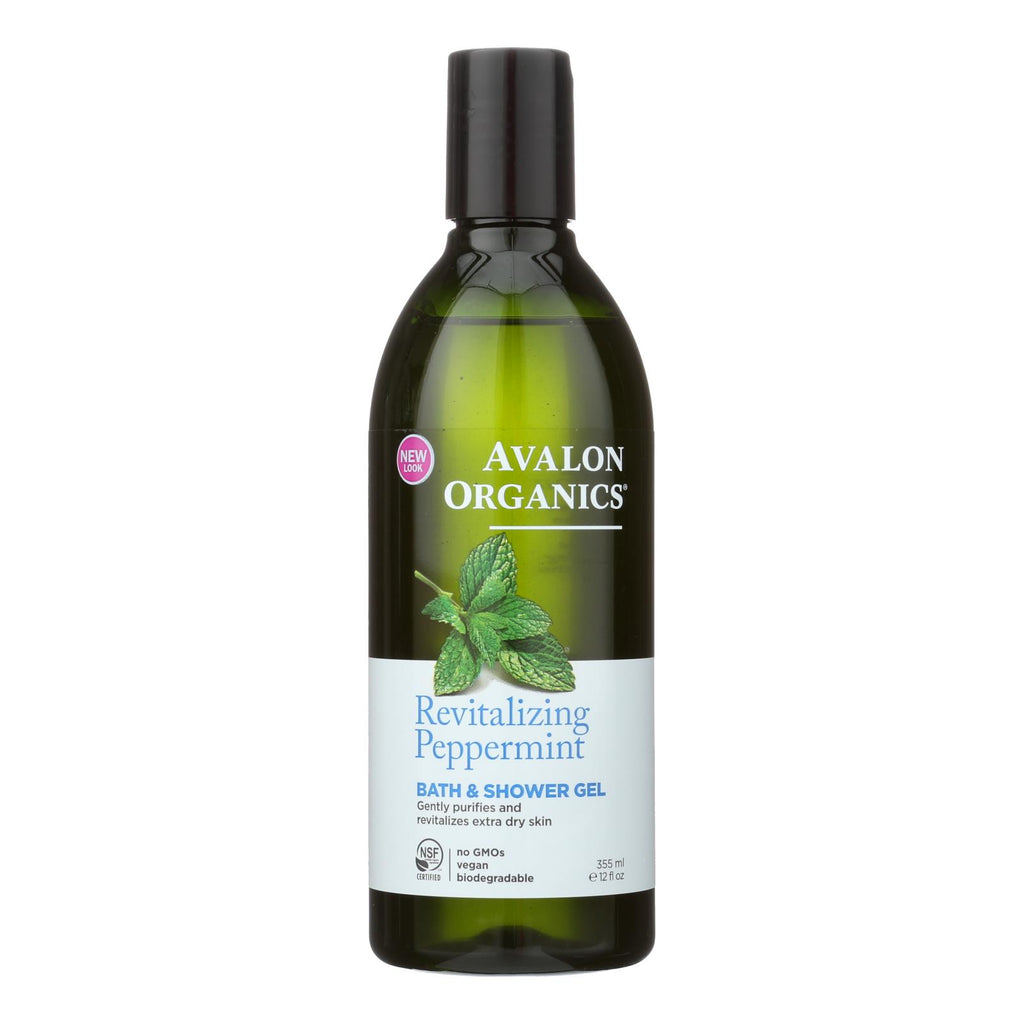 Avalon Organics Bath And Shower Gel Peppermint - 12 Fl Oz - Lakehouse Foods