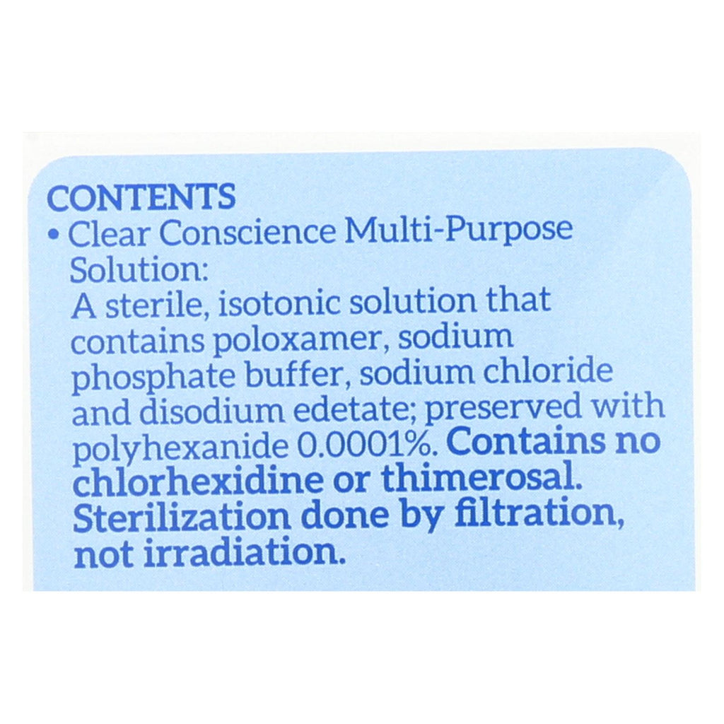 Clear Conscience Multi Purpose Contact Lens Solution - 12 Oz - Lakehouse Foods