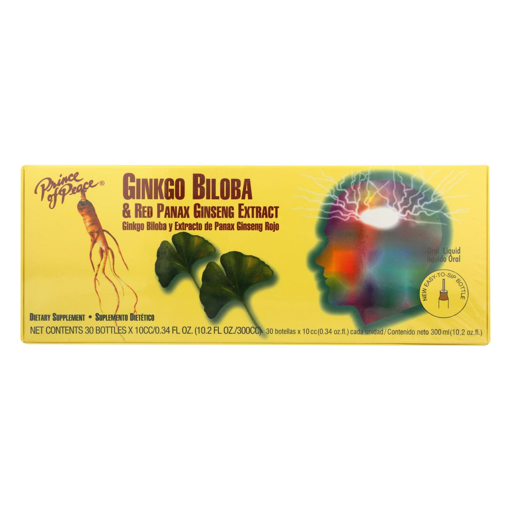 Prince Of Peace Ginkgo Biloba And Red Panax Ginseng Extract - 1 Vial - Lakehouse Foods