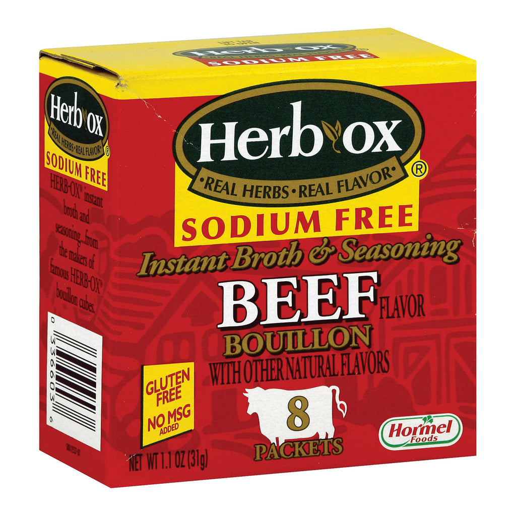 Herb-ox Boullion - Beef - Low Sodium - Case Of 12 - 8 Count - Lakehouse Foods