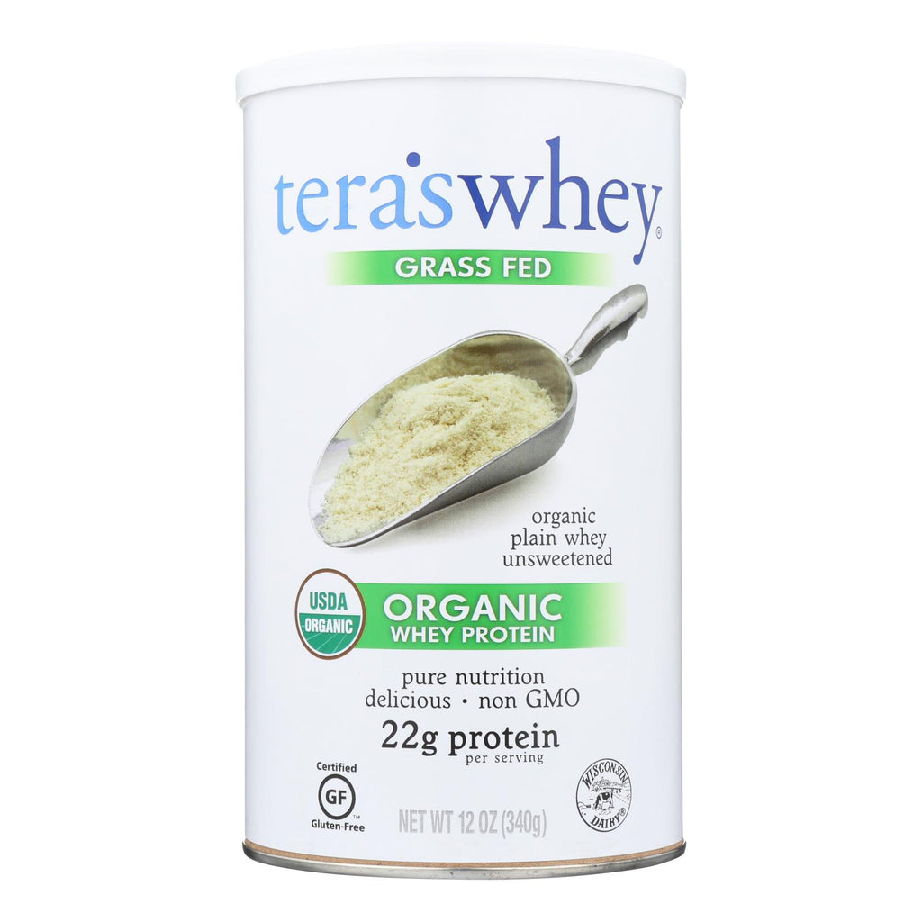 Teras Whey Protein Powder - Whey - Organic - Plain Unsweetened - 12 Oz - Lakehouse Foods