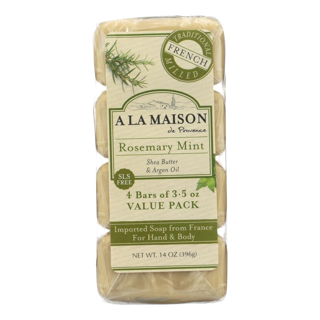 A La Maison - Bar Soap - Rosemary Mint - Value 4 Pack - Lakehouse Foods