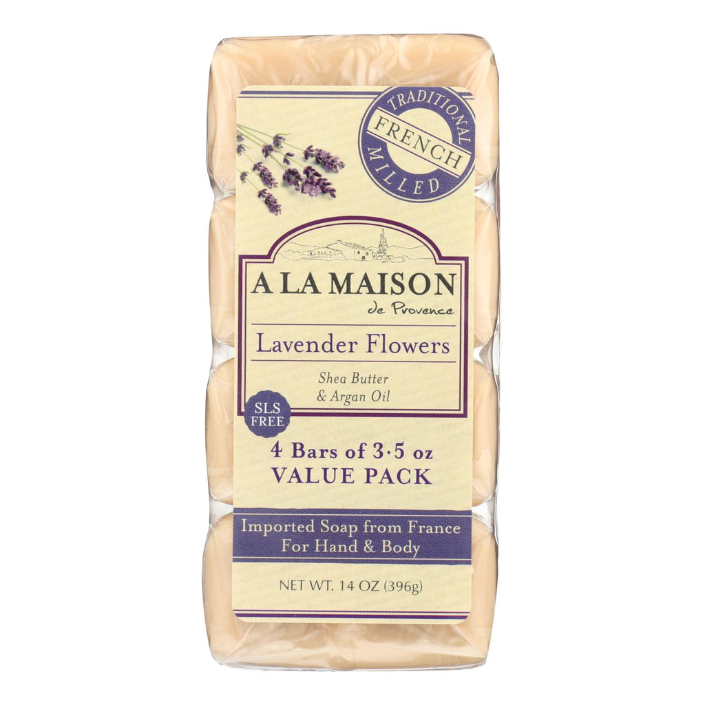 A La Maison - Bar Soap - Lavender Flowers - Value 4 Pack - Lakehouse Foods