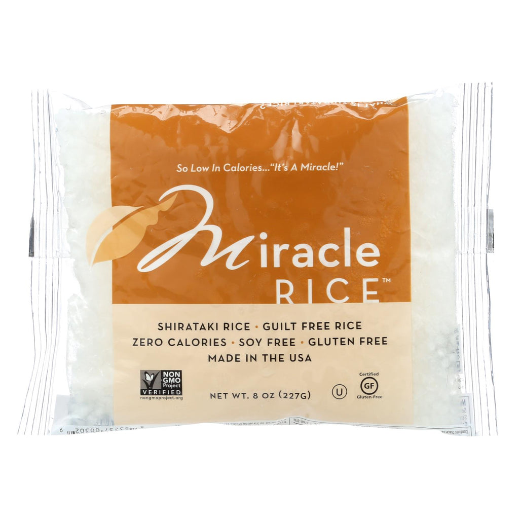 Miracle Noodle Rice - Shirataki - Miracle Rice - 8 Oz - Case Of 6 - Lakehouse Foods