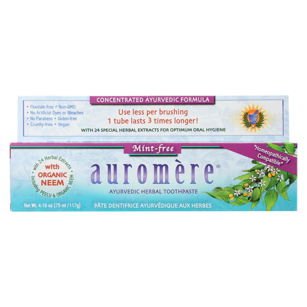 Auromere Toothpaste - Mint-free - Case Of 1 - 4.16 Oz. - Lakehouse Foods