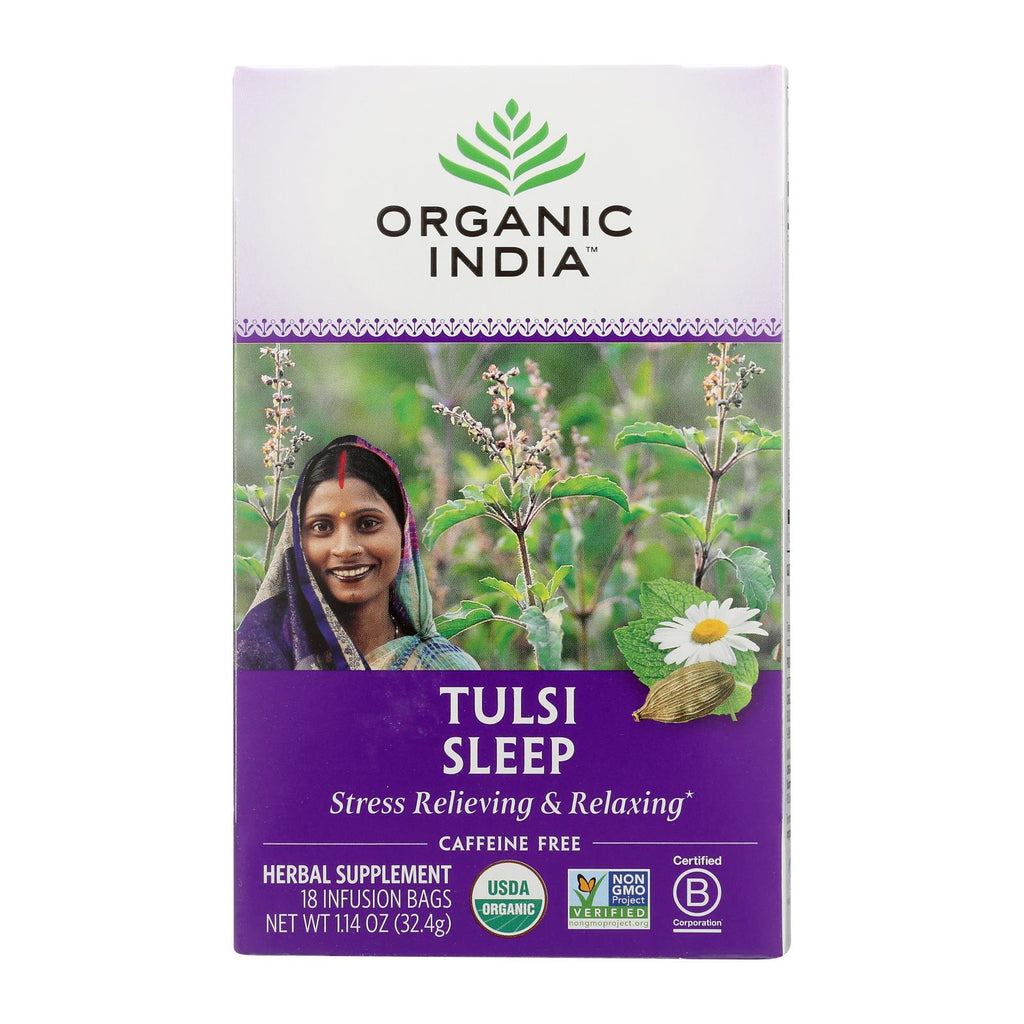 Organic India Tulsi True Wellness Sleep Tea - 18 Tea Bags - Case Of 6 - Lakehouse Foods