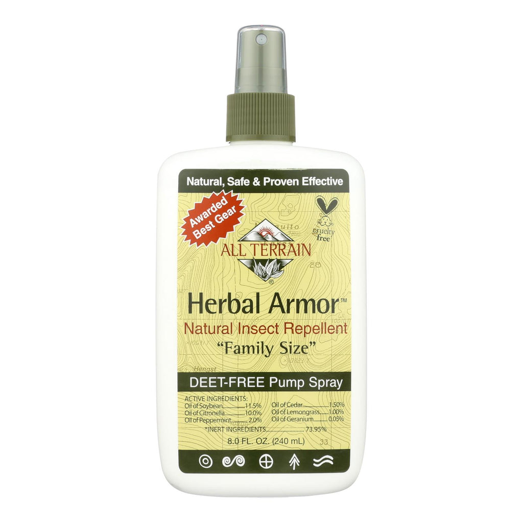 All Terrain - Herbal Armor Natural Insect Repellent Family Size - 8 Fl Oz - Lakehouse Foods