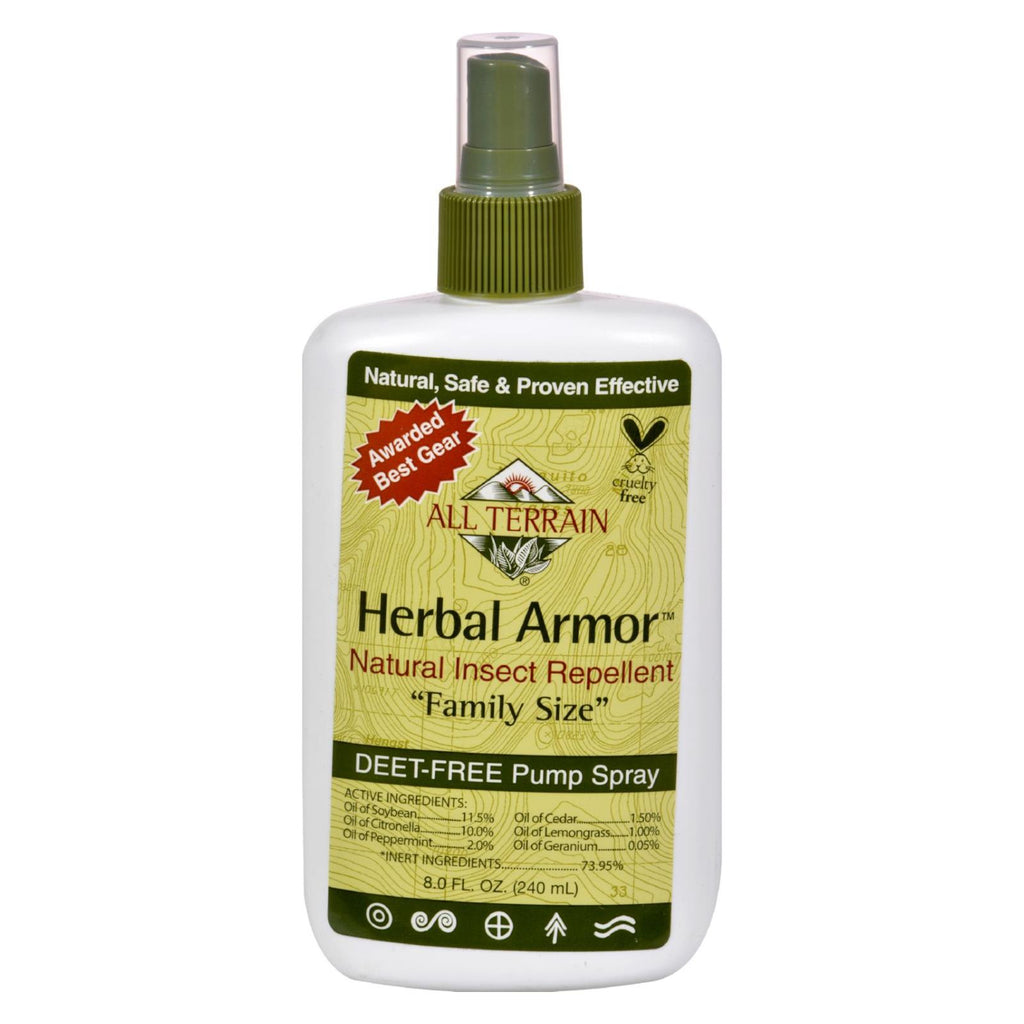 All Terrain - Herbal Armor Natural Insect Repellent Family Size - 8 Fl Oz - Lakehouse Foods