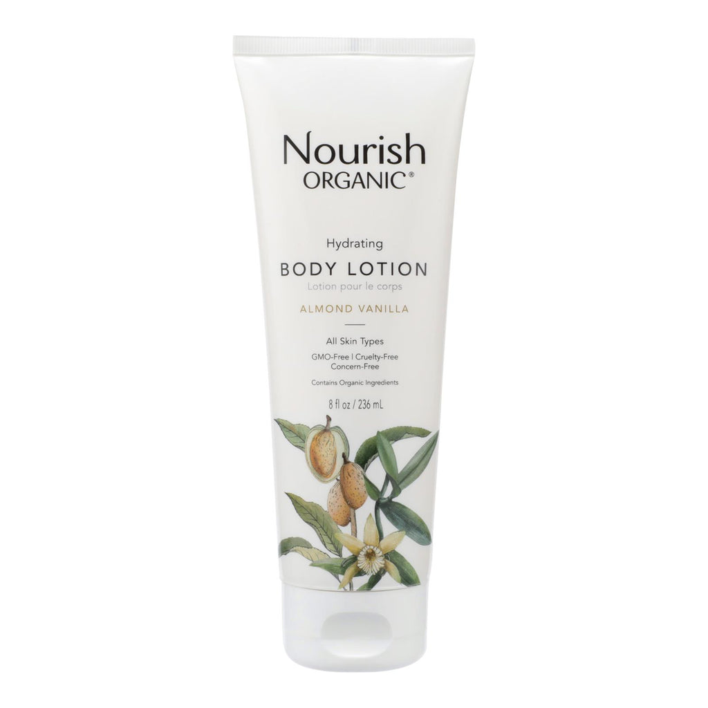 Nourish Organic Body Lotion Almond Vanilla - 8 Fl Oz - Lakehouse Foods