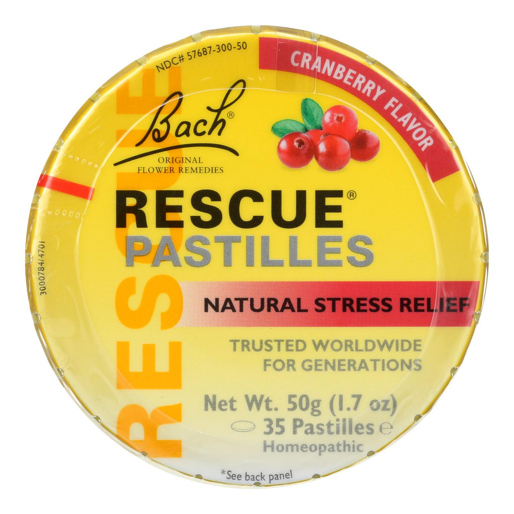 Bach Rescue Remedy Pastilles - Cranberry - 50 Grm - Case Of 12 - Lakehouse Foods