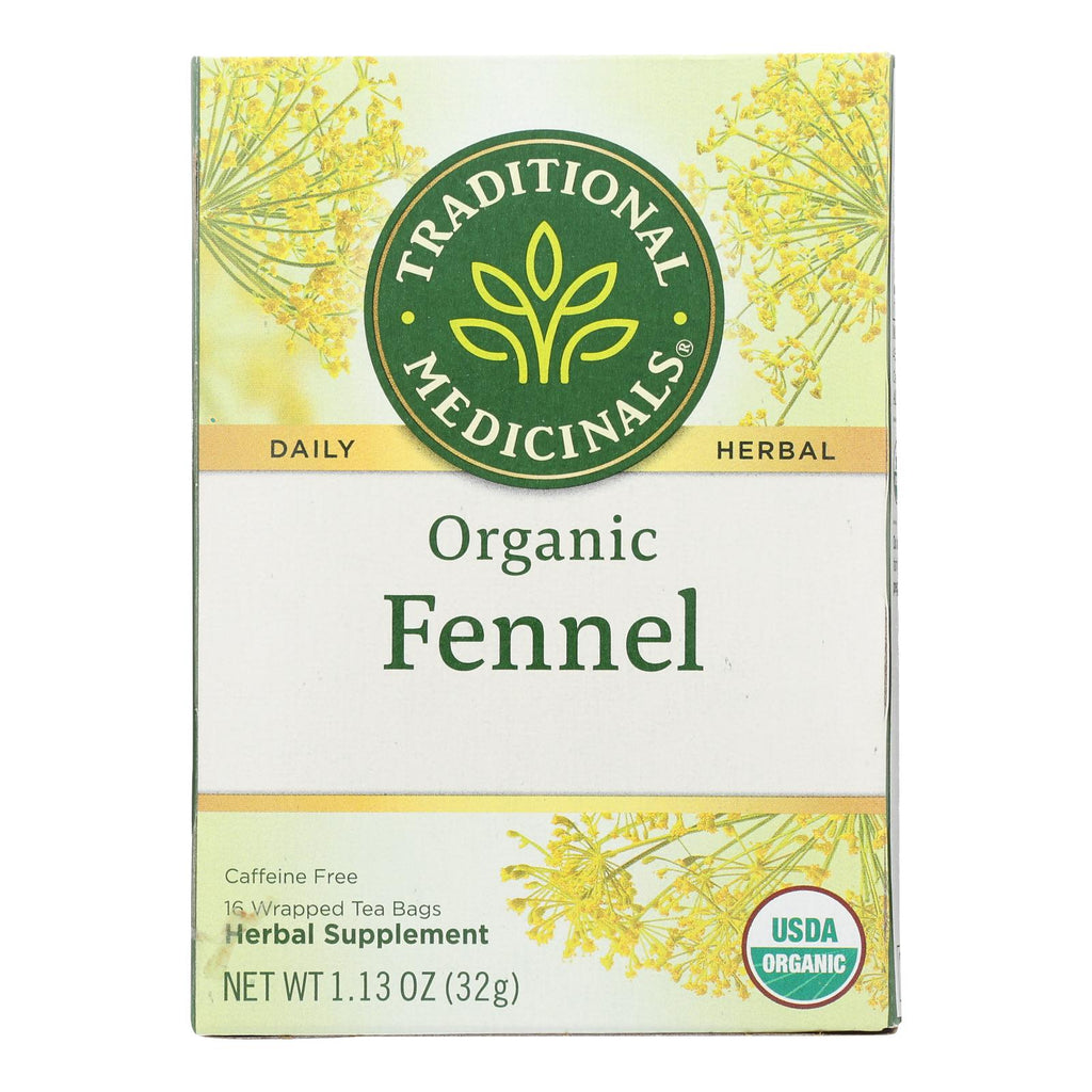 Traditional Medicinals Organic Herbal Tea - Fennel - Case Of 6 - 16 Bags - Lakehouse Foods